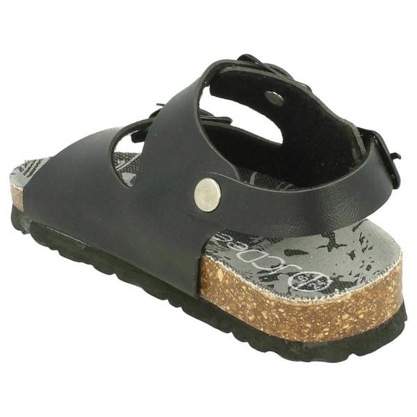 JC Dees Boys JCDees Flat Footbed 2 Buckle Strap Mule Sandal