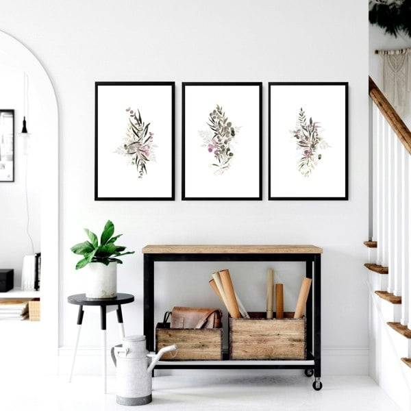 Artwork for kitchens | set of 3 Boho Chic wall art prints