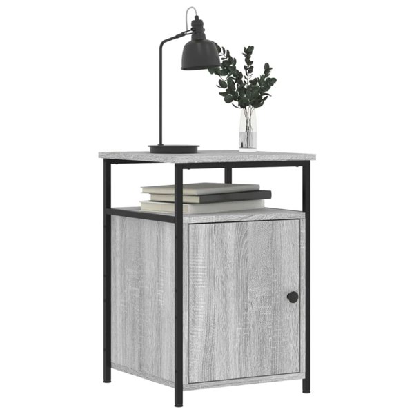 Berkfield Bedside Cabinet Grey Sonoma 40x42x60 cm Engineered Wood