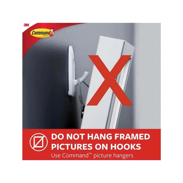 Command Medium Wire Hooks (pack 2) - Multi Colour - 