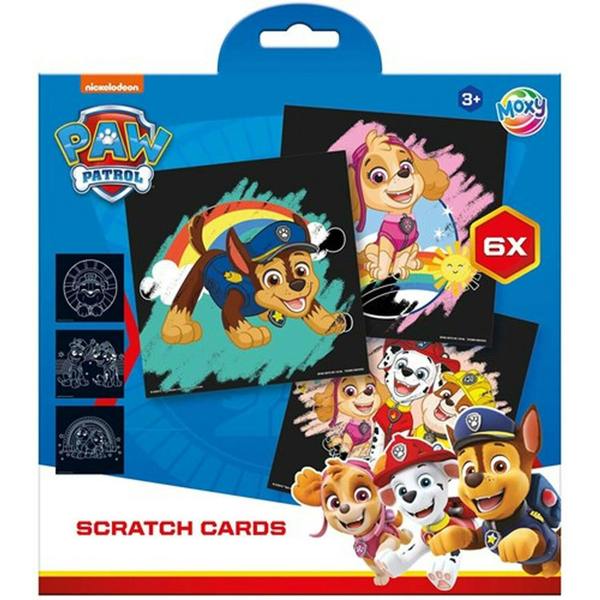 Totum Moxy Paw Patrol 6 Scratch Card Set - Blue