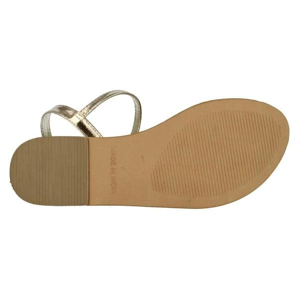 Spot On Ladies Spot On Leather Collection Beaded Sandals