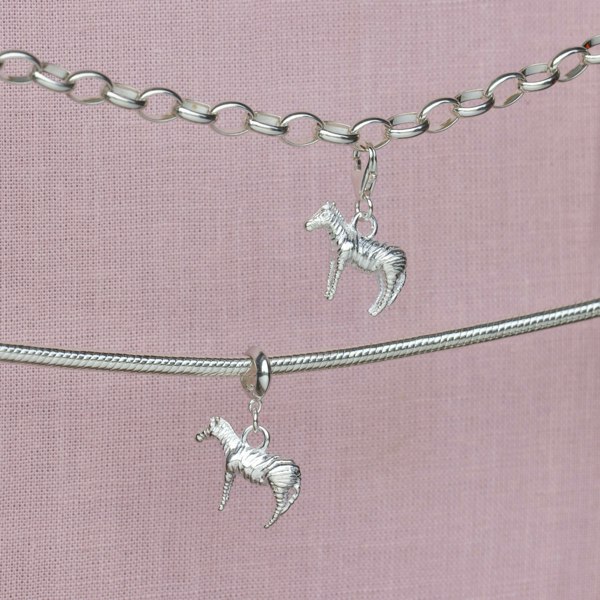 Mylee London Zebra Pendant Charm - Sterling Silver