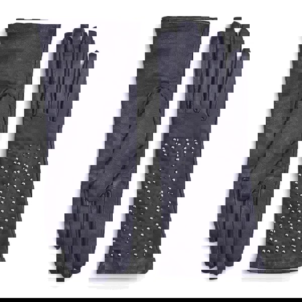 Infinity Leather Women’s Leather Studded Wool Lining Fashion Gloves