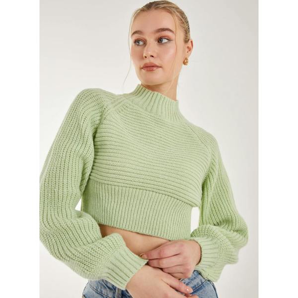 Pink Vanilla High Neck Knitted Jumper