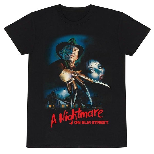 A Nightmare On Elm Street Unisex Adult Poster Logo T-Shirt - Black