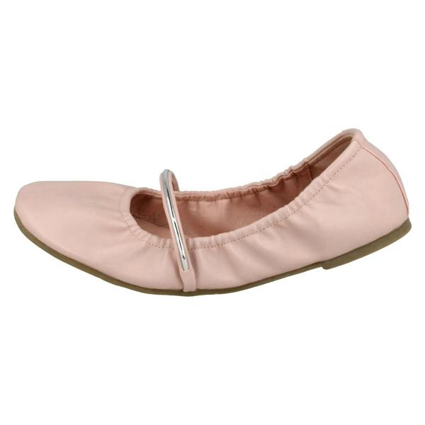 Spot On Ladies Spot On Rouched Topline Flat Ballerinas F80270