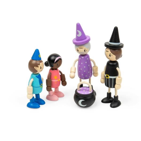 Bigjigs Toys Fairytale Dolls | Wooden People & Fantasy Characters for a Doll House