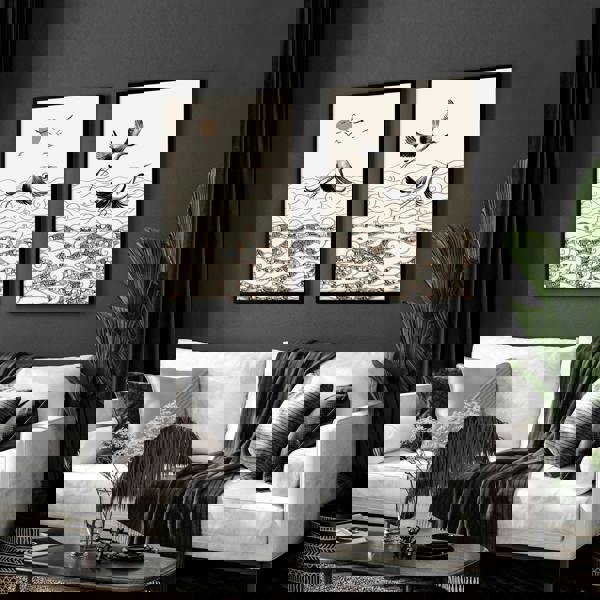 Japanese art print | Set of 2 wall art prints for living room