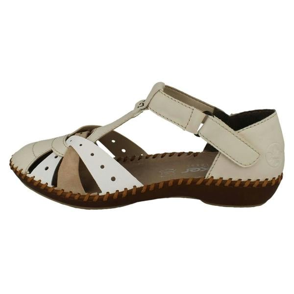 Rieker Ladies Rieker T-Bar Cut Out Detailed Antistress Shoes M1655