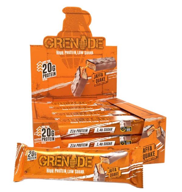 Grenade Protein Bars, Jaffa Quake - 12 x 60g