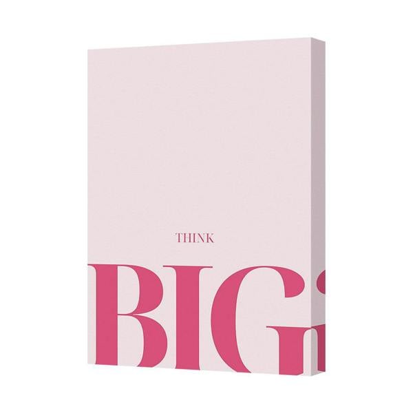 Benjamin Tate Design Think Big Pink Canvas Art Print For Modern Home Decor
