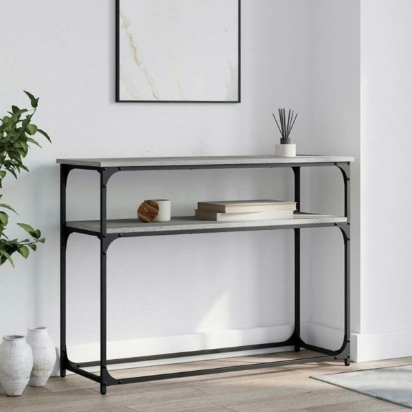 Berkfield Console Table Grey Sonoma 100x35.5x75 cm Engineered Wood