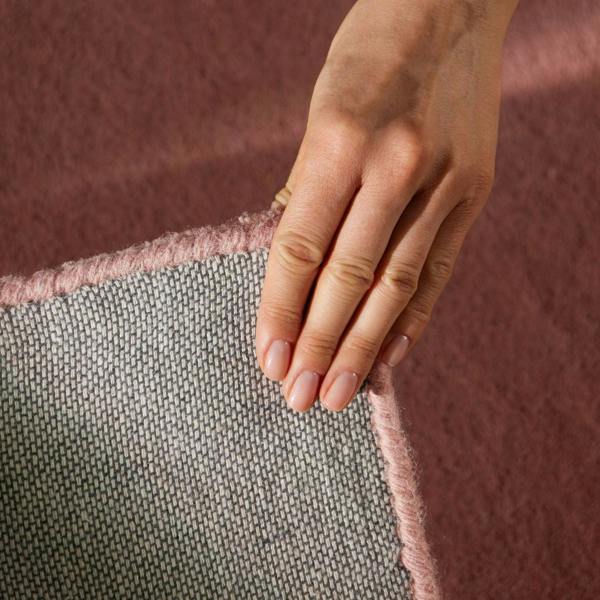 Ted Baker Wool Rug, Beige Multicolour, cotton backing, geometric design, hard-wearing rug, hand-woven rug.