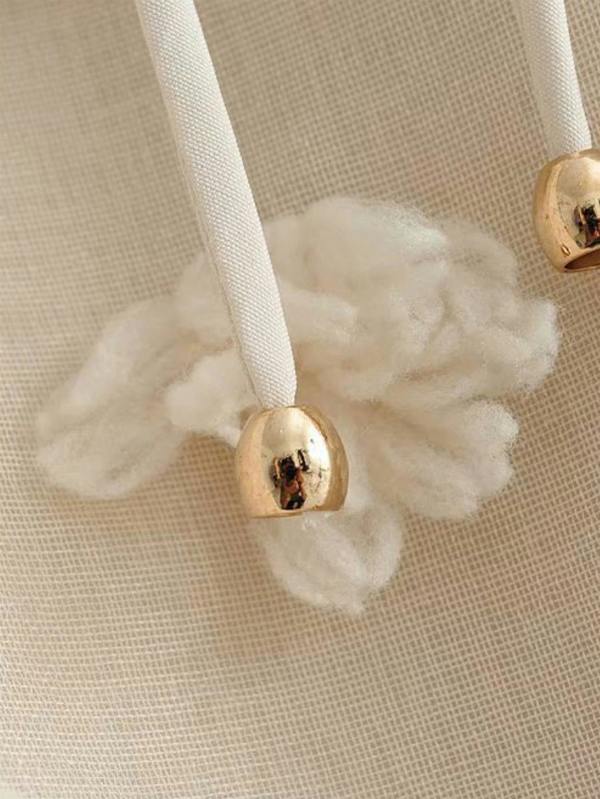 FS Collection Strappy Mini Dress With Flower Appliques In Cream
