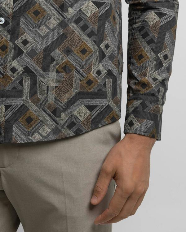 Steel & Jelly Limited Edition Slate Aztec Slim Fit Shirt