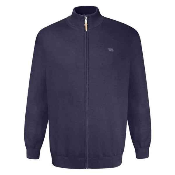 Duke Mens D555 Franco 2 Knitted Full Zip Kingsize Sweatshirt - Navy