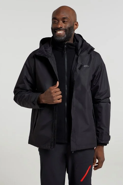 Mountain Warehouse Mens Fell II 3 in 1 Jacket - Black