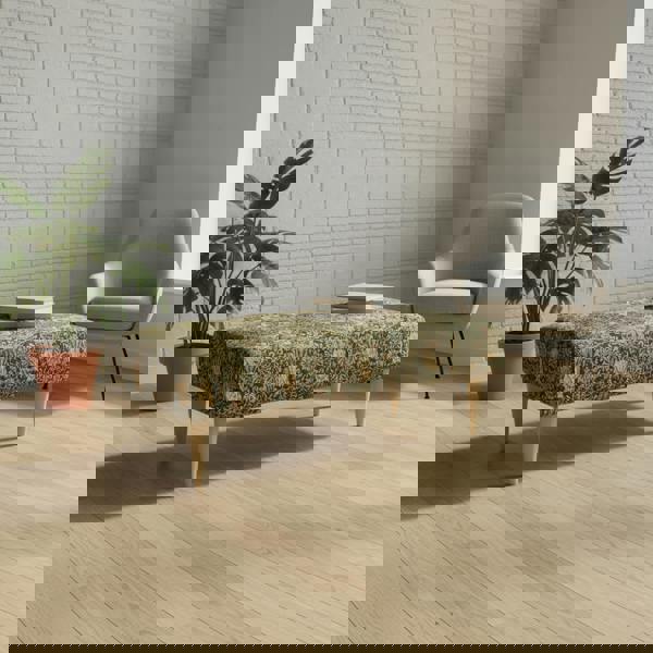 Multi-functional accent bench used as seating or footrest