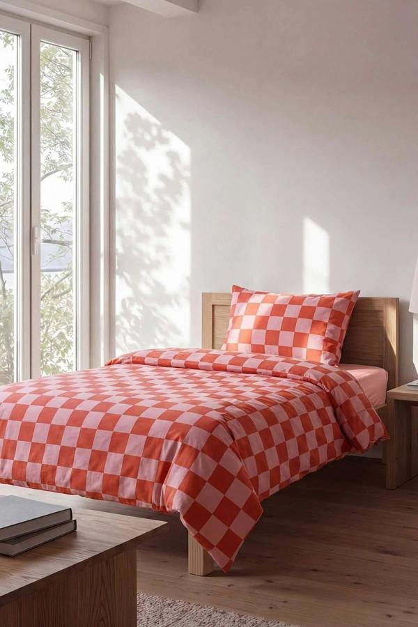 Single Easy Iron Striped Duvet Cover Set 160x220cm