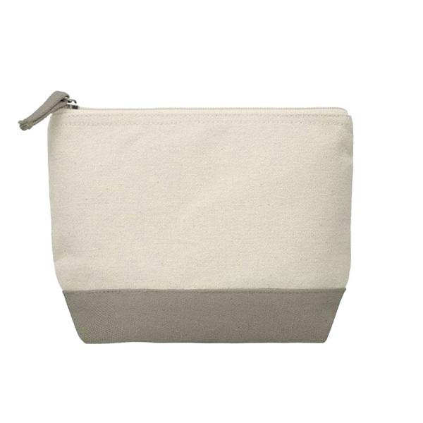 MidOcean Kleuren Cotton Cosmetic Bag - Grey/Beige - 
