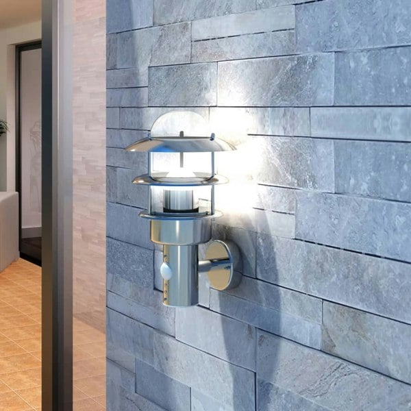 Berkfield Patio Wall Light Stainless Steel Lamp