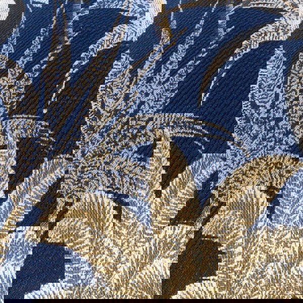 Wylder Tropics Galapagos Jacquard Piped Cushion Cover - Navy