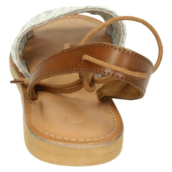 Leather Collection Ladies Leather Collection Flat Weaved Mule Sandals