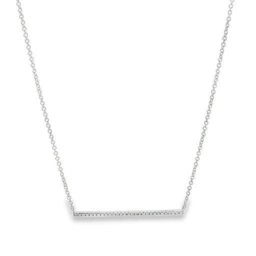 Reeves & Reeves 14K Solid Gold and Diamond Trapeze Necklace