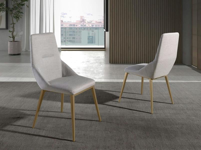 Angel Cerdá Light Grey Fabric Chair 4132
