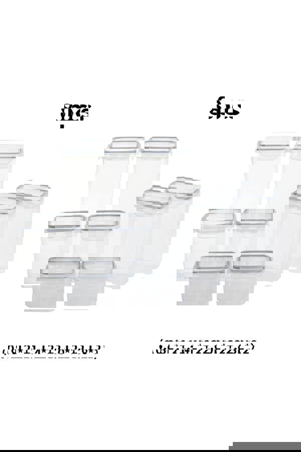 Living and Home 8/7Pcs Set Airtight Food Storage Containers Cereal Grain Organiser Box with Lids