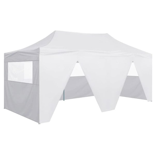 Berkfield Professional Folding Party Tent with 4 Sidewalls 3x6 m Steel White