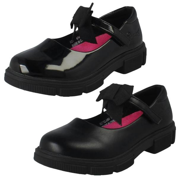Pineapple Girls Pineapple Bow Detailed Mary Jane School Shoes H2712