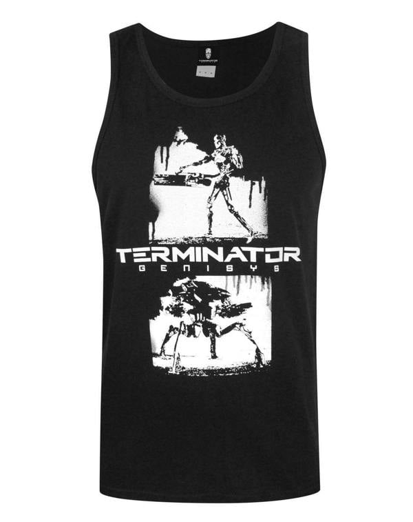 Vanilla Underground Terminator Mens Black Movie Graphic Vest