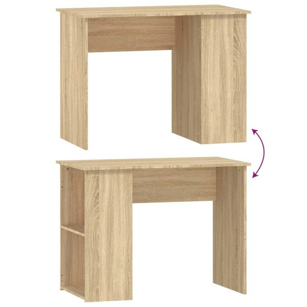 Berkfield Desk Sonoma Oak 100x55x75 cm Engineered Wood