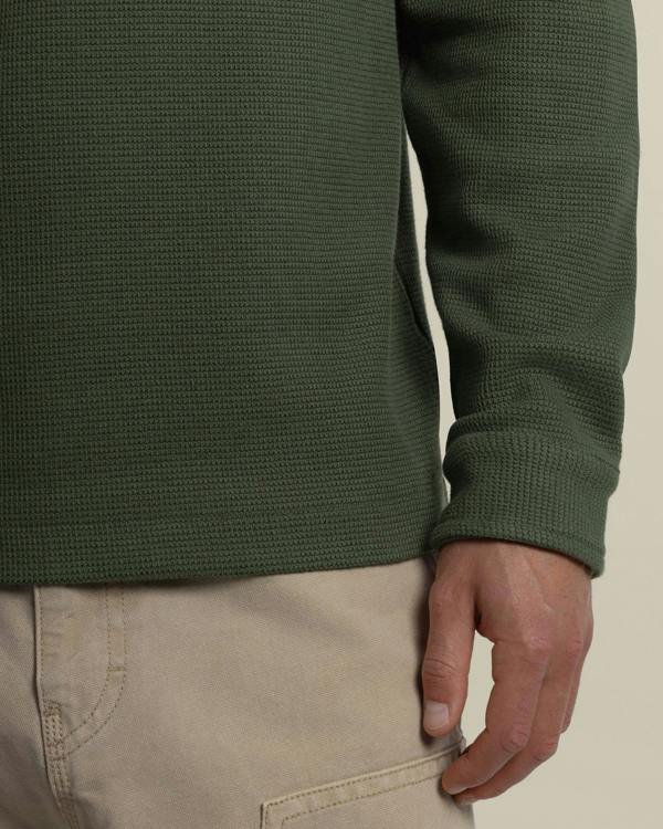 Larsson & Co Aarhus - Textured Long Sleeve Polo Shirt