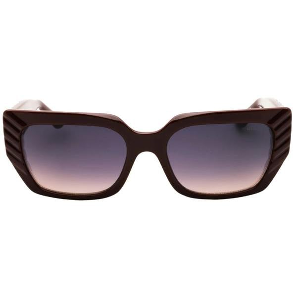 Guess Gu00254 69Z Shiny Bordeaux / Smoke Rose Gradient Sunglasses Female 55X18X135 One Size
