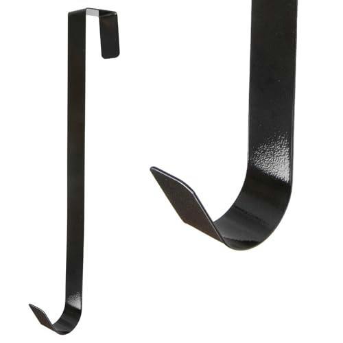 Shatchi 38cm Black Metal Wreath Hanger for Door Displays and Year-Round Home Organisation