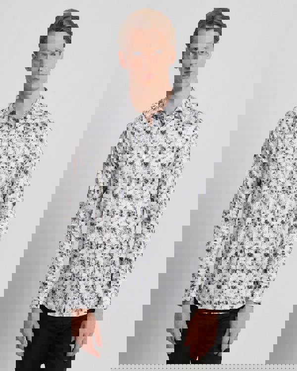 Steel & Jelly Limited Edition Sketch Floral Print Long Sleeve Shirt