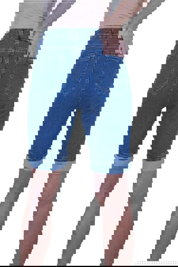 Paulo Due Women's Everyday Stretch Denim Knee Shorts