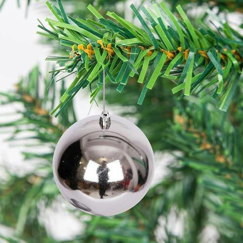 10cm Shatterproof Mid Grey Christmas Baubles, 3 or 6 Pack for Trees and Festive Displays image 5