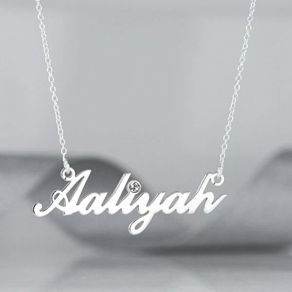 Christopher James of London Carrie Style Personalised Name Necklace With Diamond