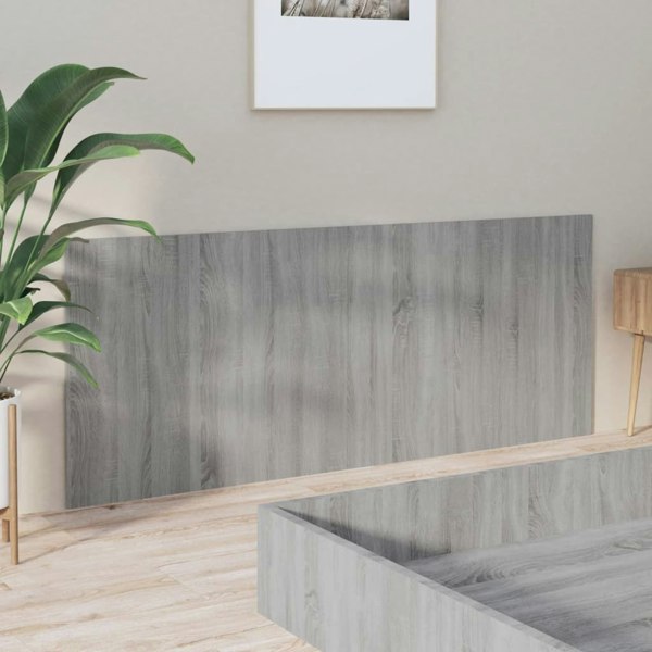 Berkfield Bed Headboard Grey Sonoma 200x1.5x80 cm Engineered Wood