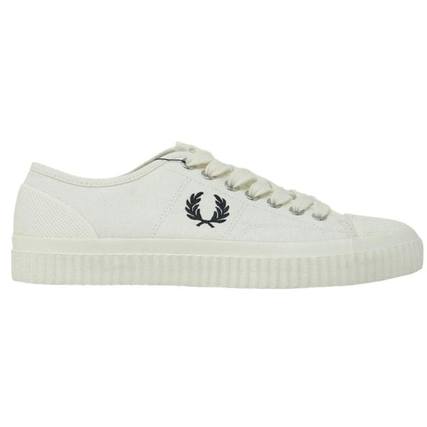 Fred Perry Hughes Low Canvas Light Ecru Trainers - White