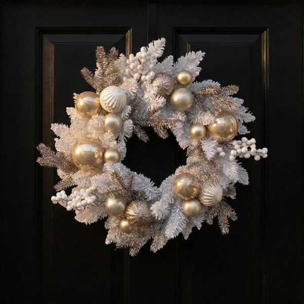 Garden Greatness Festive Foliage and Bauble Berry Wreath