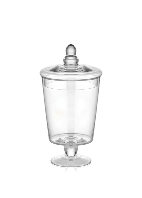 Rozi Footed Glass Jar With Lid