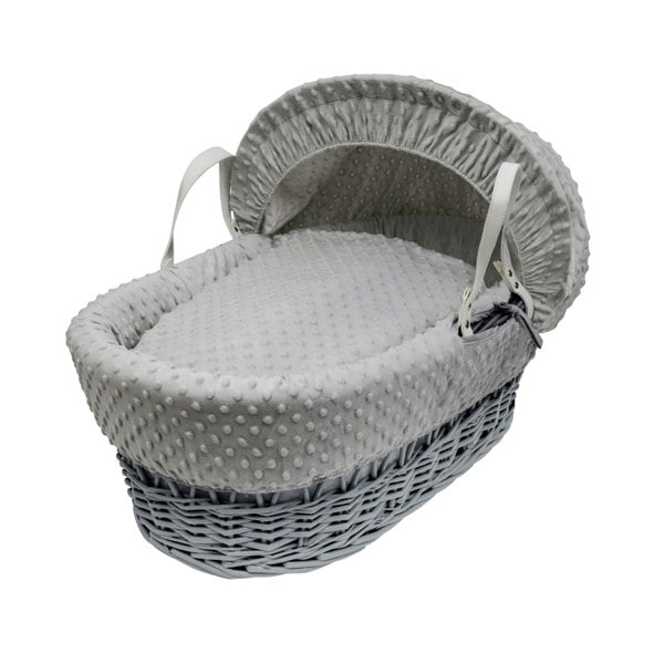 Kinder Valley Grey Dimple Grey Wicker Moses Basket