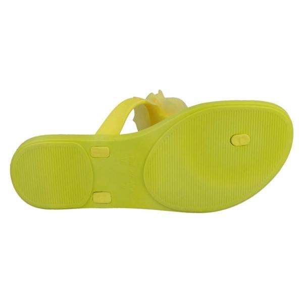 Savannah Ladies Savannah Flat Toepost Rose Trim Sandals