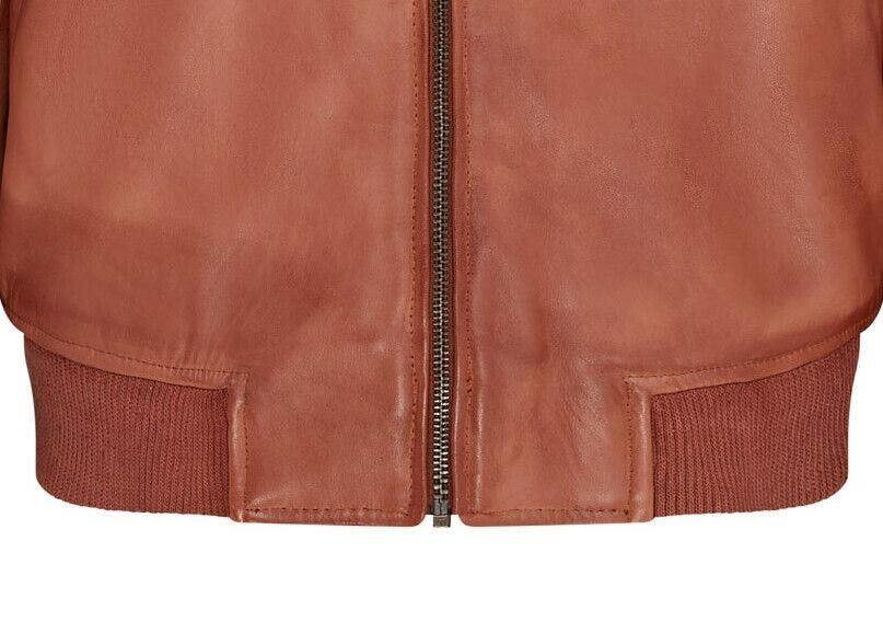 Infinity Leather Mens Soft Leather MA-1 Varsity Bomber Jacket