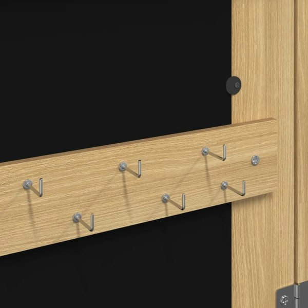 Berkfield Mirror Jewellery Cabinet with LED Lights Wall Mounted